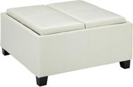 👑 elegant ivory pu storage ottoman by christopher knight home - mansfield for classy organization and comfort logo