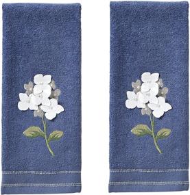 img 4 attached to Saturday Knight Farm Hydrangea Hand Towel Set, Blue - SKL Home, Size 16 x 25 Inches