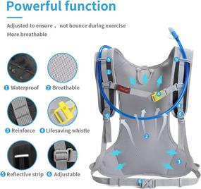 img 2 attached to Stay Hydrated on the Go: Valenzva Hydration Backpack with 2L Water Bladder for Running and Cycling