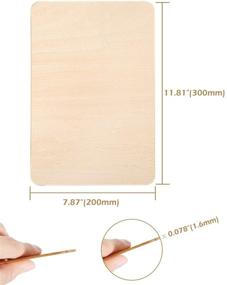 img 3 attached to 🌲 8 Pieces of 300 x 200 x 1.6mm Unfinished Basswood Sheets - Ideal for Home Crafts, Pyrography Art, and DIY Painting Projects
