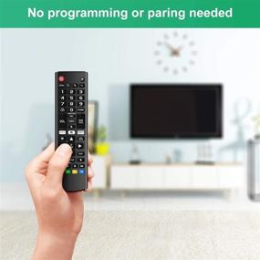 img 1 attached to 📺 AKB75095307 Universal Remote Control for All LG LED LCD HDTV UHD 3D 4K Smart TV Models with Black Remote Holder