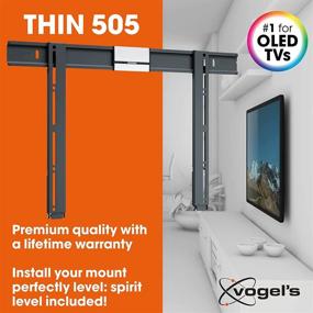 img 3 attached to 📺 Vogel's Thin 505 Ultra Slim TV Wall Mount for 40-65 inch TVs, with Max Load of 88 lbs (40 kg), VESA 600x400, TÜV Certified