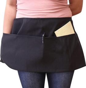 img 2 attached to 👩 Arkwright Waist Aprons (12x26, 12 Pack) - Professional 3-Pocket Server Apron for Women & Men, Ideal Kitchen Apron