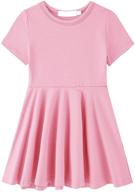 👗 stylish and playful: lyxiof sleeve twirly skater casual girls' clothing logo