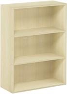 🏷️ furinno pasir 3 tier open shelf in sleek steam beech finish - organize your space efficiently! logo