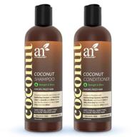 🥥 artnaturals coconut-lime shampoo and conditioner set – (2 x 16 fl oz / 473ml) - deep hydrating moisturizer for curly, fine, oily, dry, damaged, and color-treated hair – natural, sulfate-free formula logo