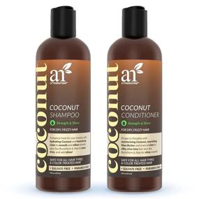 img 4 attached to 🥥 artnaturals Coconut-Lime Shampoo and Conditioner Set – (2 x 16 Fl Oz / 473ml) - Deep Hydrating Moisturizer For Curly, Fine, Oily, Dry, Damaged, and Color-Treated Hair – Natural, Sulfate-Free Formula