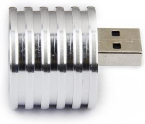 img 1 attached to Aluminum покрытая лампа-прожектор USB LED Yueton с белым светом основы, с гибким кабелем USB-удлинителем для ПК, ноутбука, пауэрбанка, универсальное использование (серебряный)