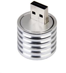 img 2 attached to Aluminum покрытая лампа-прожектор USB LED Yueton с белым светом основы, с гибким кабелем USB-удлинителем для ПК, ноутбука, пауэрбанка, универсальное использование (серебряный)