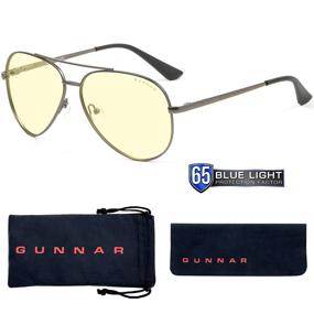 img 4 attached to 👓 GUNNAR Gaming and Computer Glasses: Blue Light Blocking Maverick - Gunmetal Frame with Amber Tint