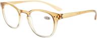 👓 eyekepper fashion readers women's reading glasses +2.00, brown clear frame logo