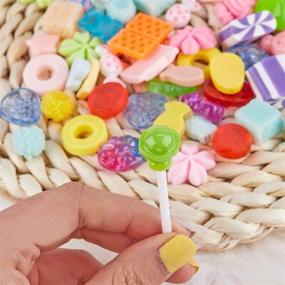 img 2 attached to 🍭 InDrah 100pcs Slime Charms Cute Set – Mixed Assorted Fruit Candy Sweets Resin Flatback Slime Beads – Jewelry Making Supplies for DIY Crafts, Ornament Scrapbooking – Random Styles