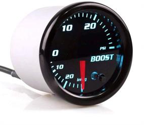 img 3 attached to 🚗 30 PSI Tinted 7 Color Turbo Boost/Vacuum Gauge Kit - Complete with Mechanical Hose & T-Fitting - Black Dial - Smoked Lens - Ideal for Car & Truck - 55mm Diameter