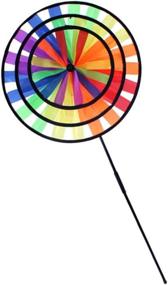 img 3 attached to CLISPEED Colorful Pinwheel Windmills Decoration: Add Whimsical Charm to Your Outdoor Decor