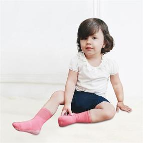 img 1 attached to 🧦 Уютные носки CozyWay с противоскользящим покрытием для малышей: 12 пар для мальчиков и девочек, возраст 1-9 лет.