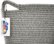 🧺 stylish grey halcyon cotton decorative basket for modern interiors logo