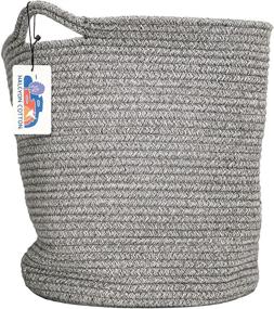 img 3 attached to 🧺 Stylish Grey Halcyon Cotton Decorative Basket for Modern Interiors