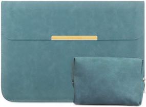 img 4 attached to 🖥️ TOWOOZ Laptop Sleeve Case - Compatible with MacBook Pro, MacBook Air, iPad Pro, Dell XPS 13, Surface Pro X - 13-13.3 Inch, Horizontal-Blue