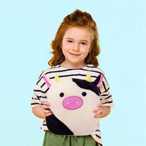 img 3 attached to 🐮 8-inch 3D Cute Cow Plush Toy Pillow – Adorable Animal Cow-Shaped Stuffed Pillow Cushion for Kids, Children, and Girlfriend - Ideal Gift for Birthday, Valentine's Day, and Christmas