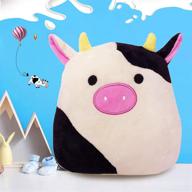 🐮 8-inch 3d cute cow plush toy pillow – adorable animal cow-shaped stuffed pillow cushion for kids, children, and girlfriend - ideal gift for birthday, valentine's day, and christmas logo