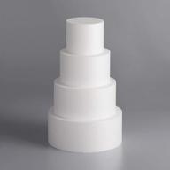 🍰 oasis supply 4 piece round fake cake set: ideal for weddings, crafts, and display - 4” high by 6” 8” 10” 12” logo
