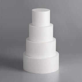 img 1 attached to 🍰 Oasis Supply 4 Piece Round Fake Cake Set: Ideal for Weddings, Crafts, and Display - 4” High by 6” 8” 10” 12”