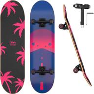 🛹 merkapa 31-inch pro complete skateboard - 7-layer canadian maple double kick deck with concave - skateboards with tool included logo