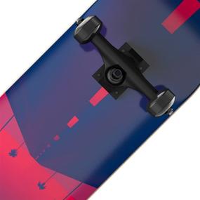 img 3 attached to 🛹 Merkapa 31-Inch Pro Complete Skateboard - 7-Layer Canadian Maple Double Kick Deck with Concave - Skateboards with Tool Included