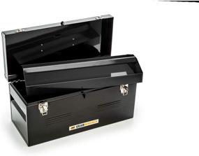 img 4 attached to 🔧 GEARWRENCH 19" Steel Tote Box: Convenient and Durable Storage Solution with Tray - Black (Model 83130)
