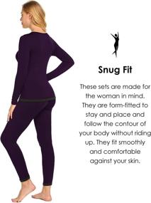 img 1 attached to 🧥 Stay Cozy All Winter with Ekouaer Women's Micro Fleece Lined Thermal Underwear Sets - 2 Pieces Set