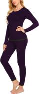 🧥 stay cozy all winter with ekouaer women's micro fleece lined thermal underwear sets - 2 pieces set логотип