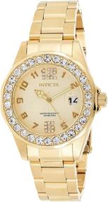 img 4 attached to 💎 Великолепные Часы Invicta Women's 21397 Pro Diver Quartz Gold - Изысканный аналоговый дисплей