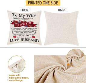 img 2 attached to 🌿 Bonsai Tree to My Wife I Love You Pillow Covers - Unique Valentines Gift for Wife - Romantic Linen Throw Pillow Cases - Wedding Anniversary & Birthday Surprises - 18"x18