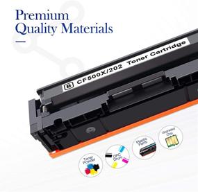 img 3 attached to 🖨️ Valuetoner HP 202X 202A CF500X CF500A Toner Cartridge Replacement - Pro MFP M281fdw M254dw M281cdw M281dw Printer - 1 Black, 1 Cyan, 1 Magenta, 1 Yellow, 4-Pack