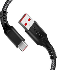 img 4 attached to 🔌 Fasgear Warp Charge 30W Cable: Fast Charging USB-C Cord for OnePlus 8 Pro/7 Pro 7T - 6ft Dash Charging Cable with Data Sync - Compatible with One Plus 7/6T/5T/3T - Nylon Braided, 20W Fast Charge - 1.8m, Black