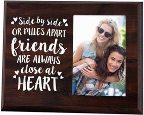 img 4 attached to 👭 Elegant Signs Side by Side or Miles Apart - 4x6 Going Away Picture Frame for Your Best Friend