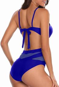 img 2 attached to Holipick Waisted V Neckline Swimsuit Women's Swimwear for Swimsuits & Cover Ups