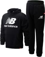 👦 new balance boys jogger set: stylish and comfortable active wear for boys logo