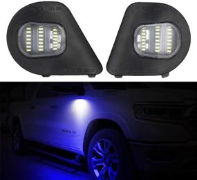 img 4 attached to Blue LED Side Mirror Puddle Light Lamp Assembly | Dodge Ram 1500 2500 3500 4500 5500 (2010-2018), 24SMD