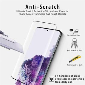 img 2 attached to [2 1 Pack] Galaxy S20 Screen Protector Include 2 Pack Tempered Glass Screen Protector 1 Pack Tempered Glass Camera Lens Protector