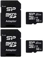 📸 набор из двух карт памяти silicon power elite microsdhc на 32 гб с адаптером высокой производительности логотип