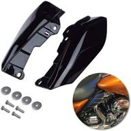 🔥 amazicha black mid frame air heat deflectors for harley touring and trike models 2009-2016 - left right set logo