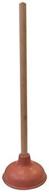 🚽 supply guru heavy-duty force cup rubber toilet plunger with long wooden handle for unclogging toilets and drains (18-inch, 1) (enhanced version) logo