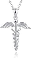 🩺 acjna sterling silver caduceus pendant necklace – ideal nurse, doctor, and nursing graduation gifts logo