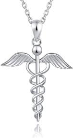 img 4 attached to 🩺 ACJNA Sterling Silver Caduceus Pendant Necklace – Ideal Nurse, Doctor, and Nursing Graduation Gifts