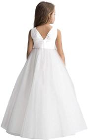img 3 attached to 👗 Gdoker Tulle Flower Girl Dress: Elegant Chiffon Wedding Party Pageant Dresses for Girls