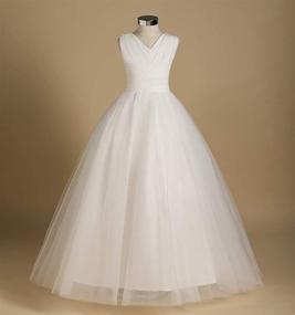 img 2 attached to 👗 Gdoker Tulle Flower Girl Dress: Elegant Chiffon Wedding Party Pageant Dresses for Girls