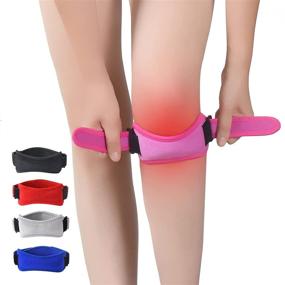 img 4 attached to 🏋️ Wopoky Patella Tendon Knee Strap: Optimal Support for Knee Pain Relief & Injury Recovery (2 Pack)