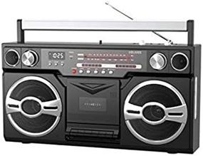 img 1 attached to 📻 Milanix Vintage 1980s Retro Boombox with Bluetooth, AM/FM Radio, USB, SD, Aux-in, AC/DC and Battery Operation - Portable Cassette Player
