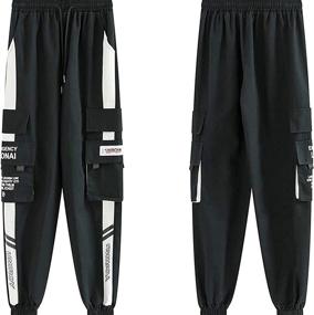 img 1 attached to 👖 XYXIONGMAO Urban Streetwear Cargo Joggers: Hip Hop Pants for Men and Women - Stylish, Active Sweatpants with Sporty flair